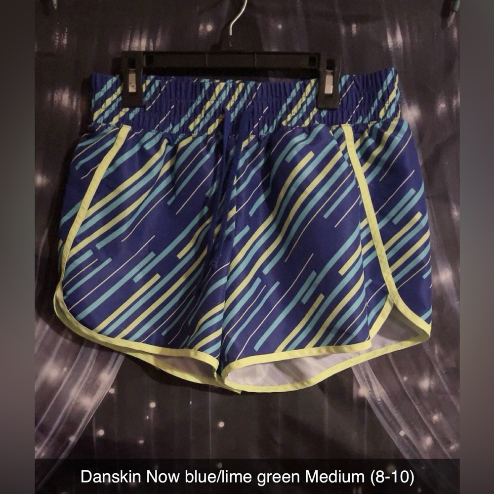 Danskin Now Stylish Blue and Green Women's Shorts